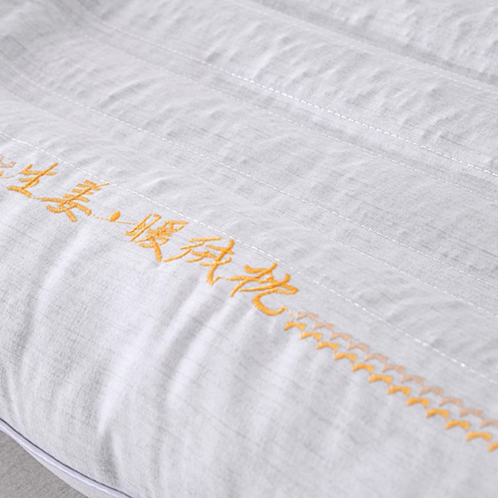 91家纺网 家纺一手货源 找家纺 佳尚枕芯 2025新款生姜暖绒全棉护颈枕枕头枕芯 灰 48x74cm/只