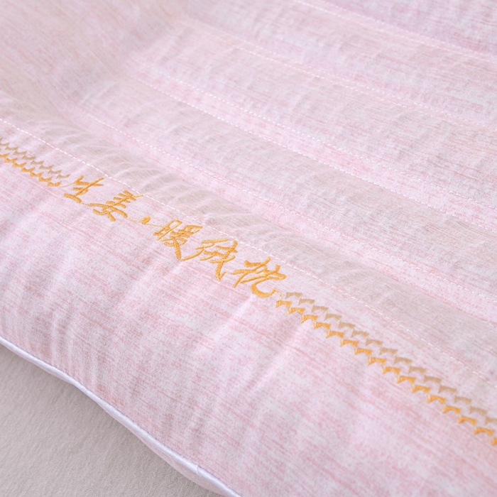 91家纺网 家纺一手货源 找家纺 佳尚枕芯 2025新款生姜暖绒全棉护颈枕枕头枕芯 粉 48x74cm/只