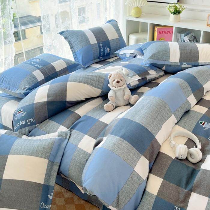 91家纺网 家纺一手货源 找家纺 简冠家纺 2025新款植物羊绒磨毛四件套 绅士范