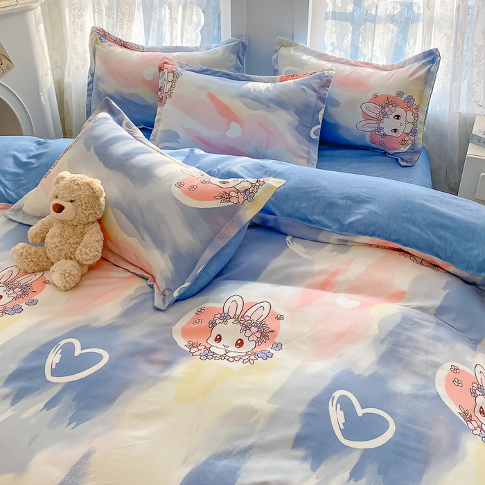 91家纺网 家纺一手货源 找家纺 简冠家纺 2025新款植物羊绒磨毛四件套 优漫卡通