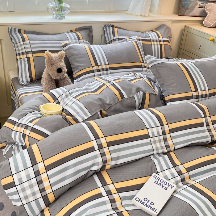 91家纺网 家纺一手货源 找家纺 简冠家纺 2025新款植物羊绒磨毛四件套 岁月静好