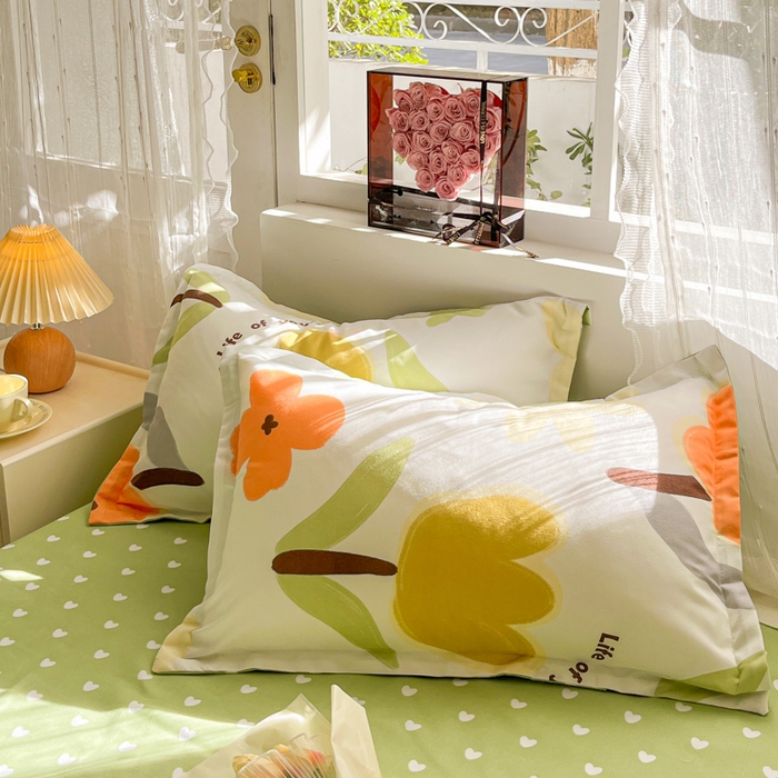 91家纺网 家纺一手货源 找家纺 简冠家纺 2025新款植物羊绒磨毛四件套 阳光花蕊