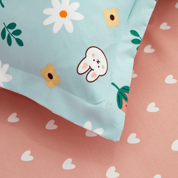 91家纺网 家纺一手货源 找家纺 简冠家纺 2025新款植物羊绒磨毛四件套 恋爱小雏菊 兰