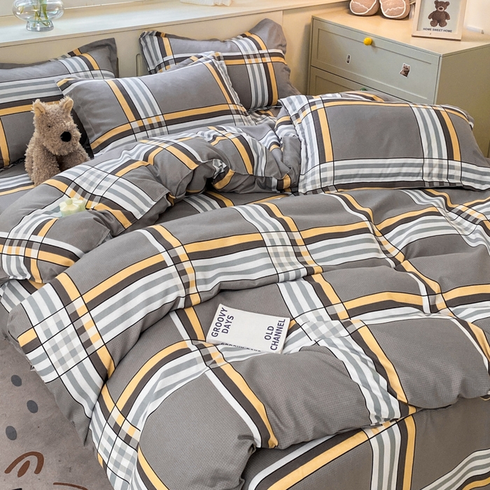 91家纺网 家纺一手货源 找家纺 简冠家纺 2025新款植物羊绒磨毛四件套 岁月静好