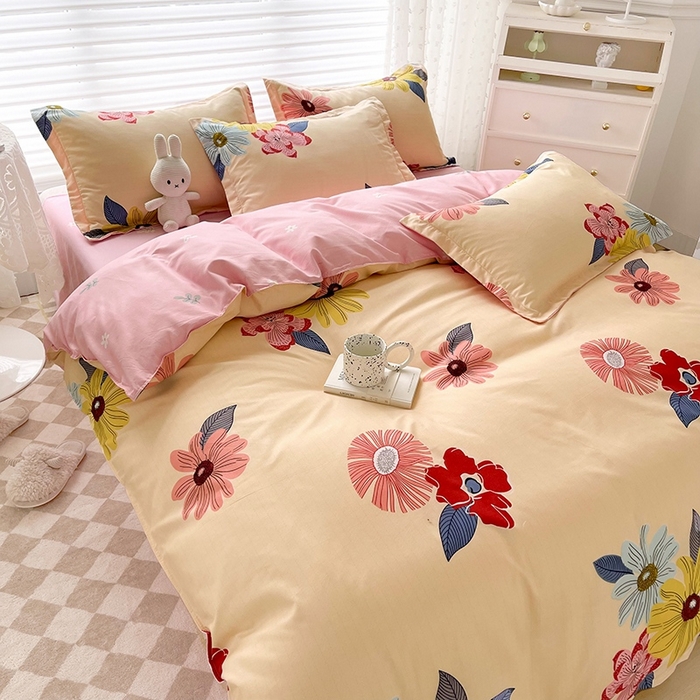 91家纺网 家纺一手货源 找家纺 简冠家纺 2025新款植物羊绒磨毛四件套 香榭丽舍