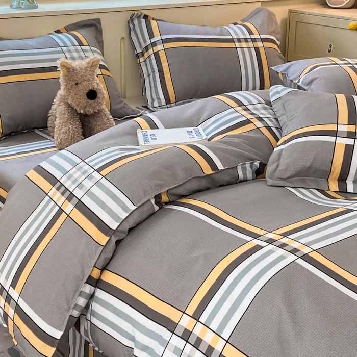 91家纺网 家纺一手货源 找家纺 简冠家纺 2025新款植物羊绒磨毛四件套 岁月静好