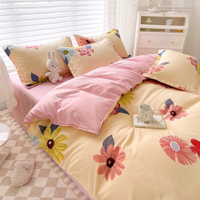 91家纺网 家纺一手货源 找家纺 简冠家纺 2025新款植物羊绒磨毛四件套 香榭丽舍