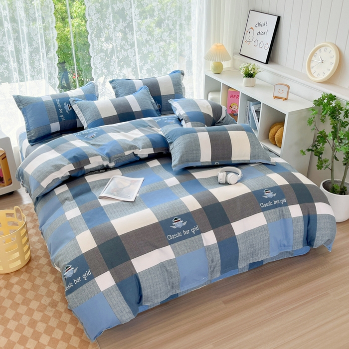 91家纺网 家纺一手货源 找家纺 简冠家纺 2025新款植物羊绒磨毛四件套 绅士范