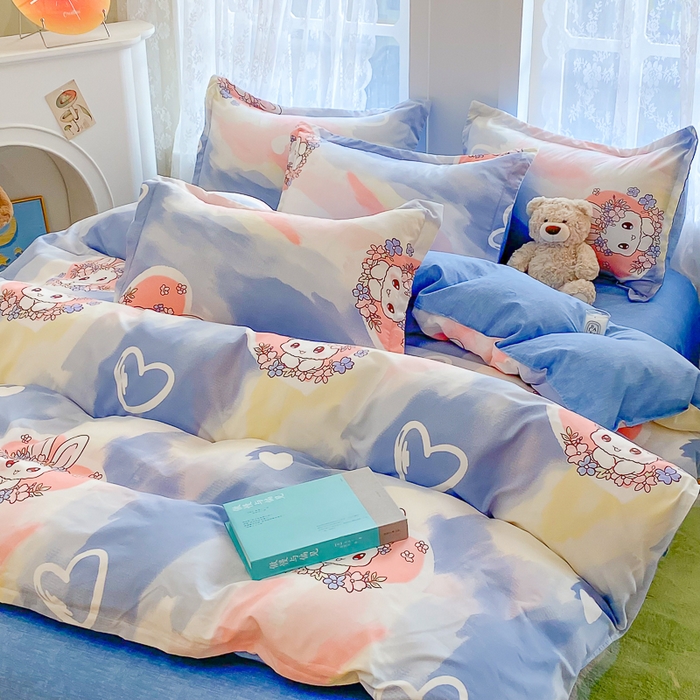 91家纺网 家纺一手货源 找家纺 简冠家纺 2025新款植物羊绒磨毛四件套 优漫卡通