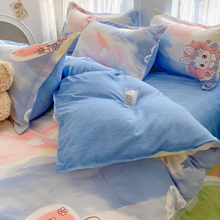 91家纺网 家纺一手货源 找家纺 简冠家纺 2025新款植物羊绒磨毛四件套 优漫卡通