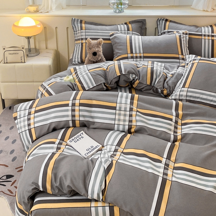 91家纺网 家纺一手货源 找家纺 简冠家纺 2025新款植物羊绒磨毛四件套 岁月静好