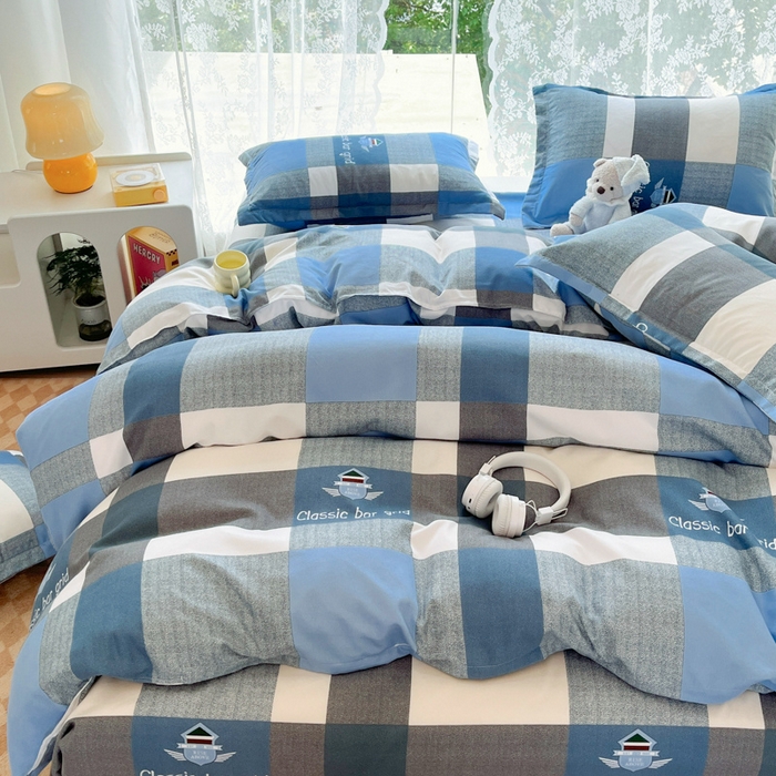 91家纺网 家纺一手货源 找家纺 简冠家纺 2025新款植物羊绒磨毛四件套 绅士范