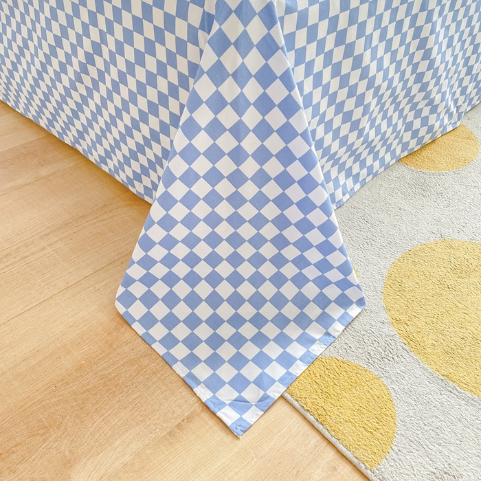 91家纺网 家纺一手货源 找家纺 简冠家纺 2025新款植物羊绒磨毛四件套 温婉花语-蓝