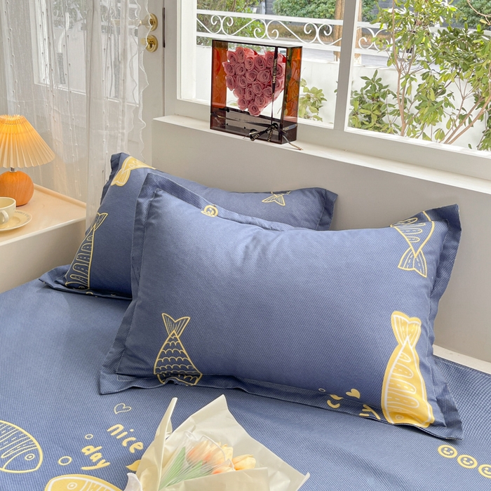 91家纺网 家纺一手货源 找家纺 简冠家纺 2025新款植物羊绒磨毛四件套 游鱼