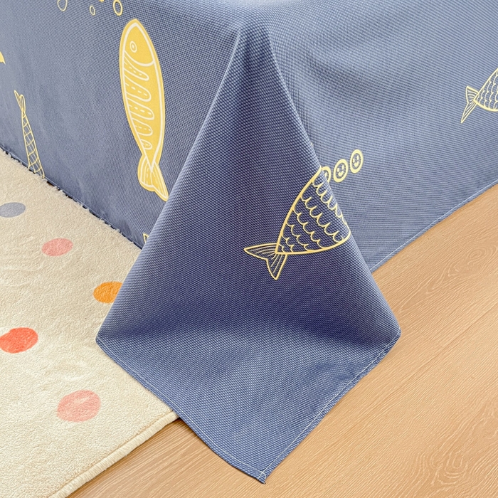 91家纺网 家纺一手货源 找家纺 简冠家纺 2025新款植物羊绒磨毛四件套 游鱼