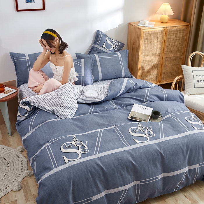 91家纺网 家纺一手货源 找家纺 简冠家纺 2025新款植物羊绒磨毛四件套 新视觉