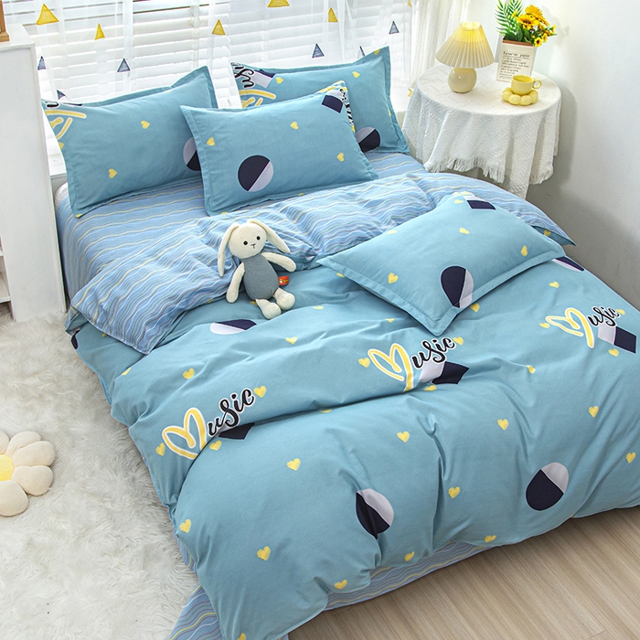 91家纺网 家纺一手货源 找家纺 简冠家纺 2025新款植物羊绒磨毛四件套 宜家田园