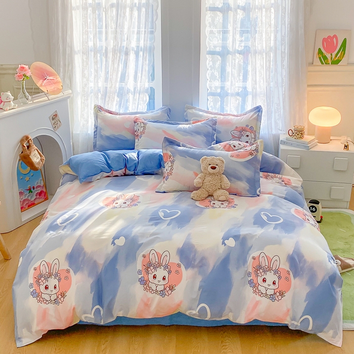 91家纺网 家纺一手货源 找家纺 简冠家纺 2025新款植物羊绒磨毛四件套 优漫卡通