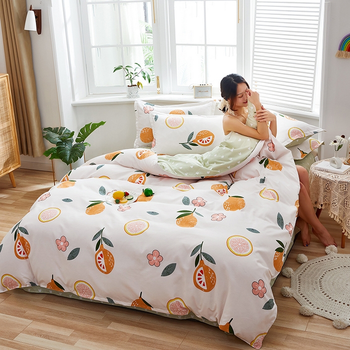 91家纺网 家纺一手货源 找家纺 简冠家纺 2025新款植物羊绒磨毛四件套 七分甜  米