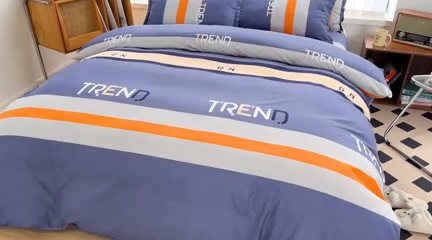 91家纺网 家纺一手货源 找家纺 简冠家纺 2025新款植物羊绒磨毛四件套 时光之城