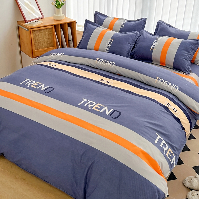 91家纺网 家纺一手货源 找家纺 简冠家纺 2025新款植物羊绒磨毛四件套 时光之城