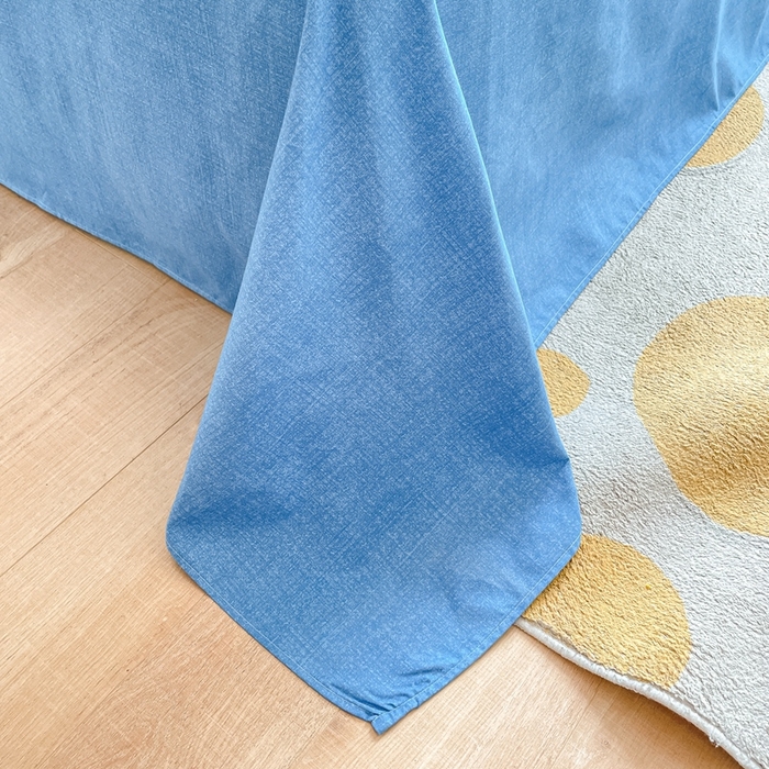 91家纺网 家纺一手货源 找家纺 简冠家纺 2025新款植物羊绒磨毛四件套 奶油兔-蓝