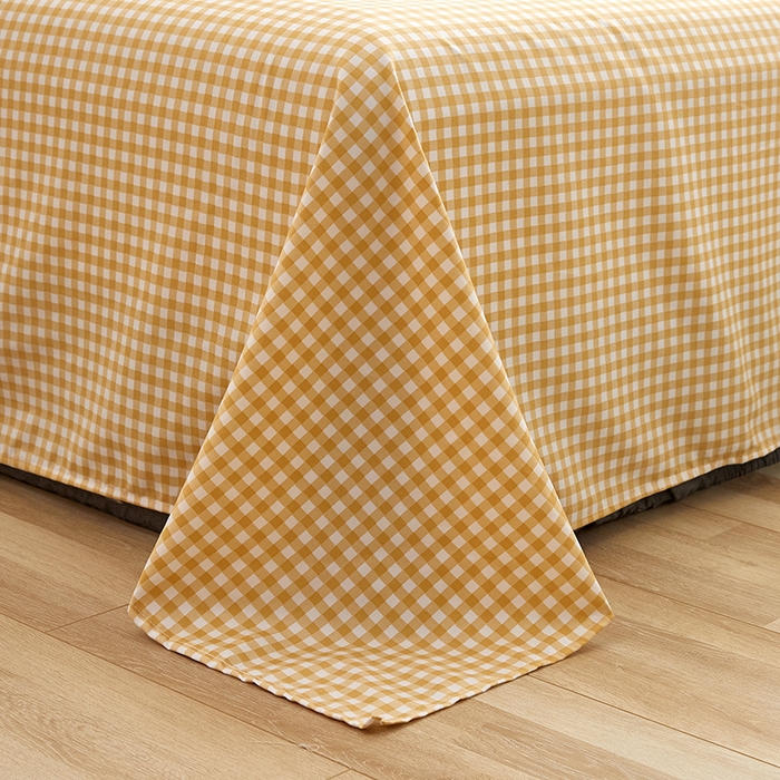 91家纺网 家纺一手货源 找家纺 简冠家纺 2025新款植物羊绒磨毛四件套 恋夏 黄