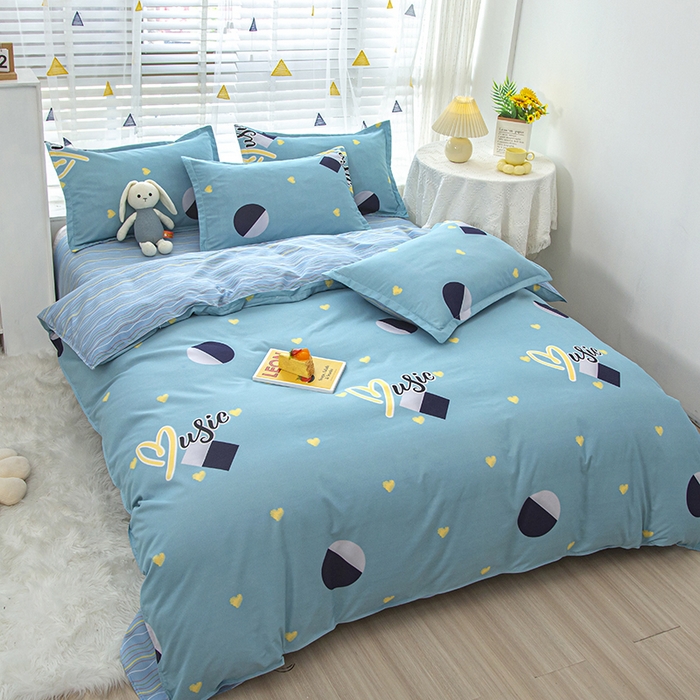 91家纺网 家纺一手货源 找家纺 简冠家纺 2025新款植物羊绒磨毛四件套 宜家田园