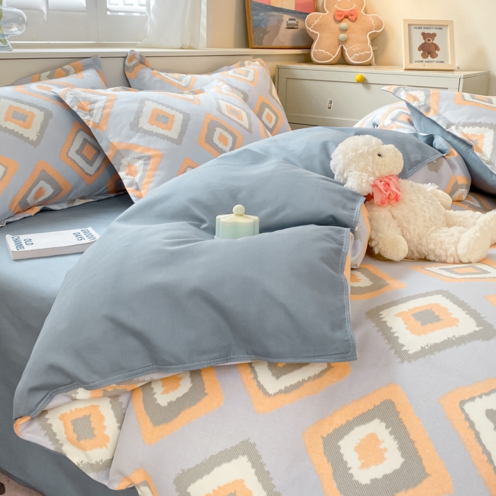 91家纺网 家纺一手货源 找家纺 简冠家纺 2025新款植物羊绒磨毛四件套 萨博