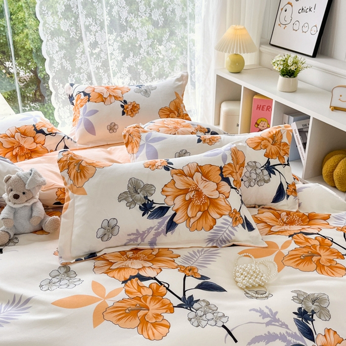 91家纺网 家纺一手货源 找家纺 简冠家纺 2025新款植物羊绒磨毛四件套 西域花开