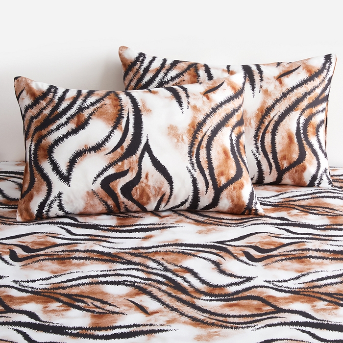 91家纺网 家纺一手货源 找家纺 子不语家纺2025新款跨境外贸 大版印花三件套亚马逊Temu速卖 通Shein沃尔玛专供 72老虎花纹