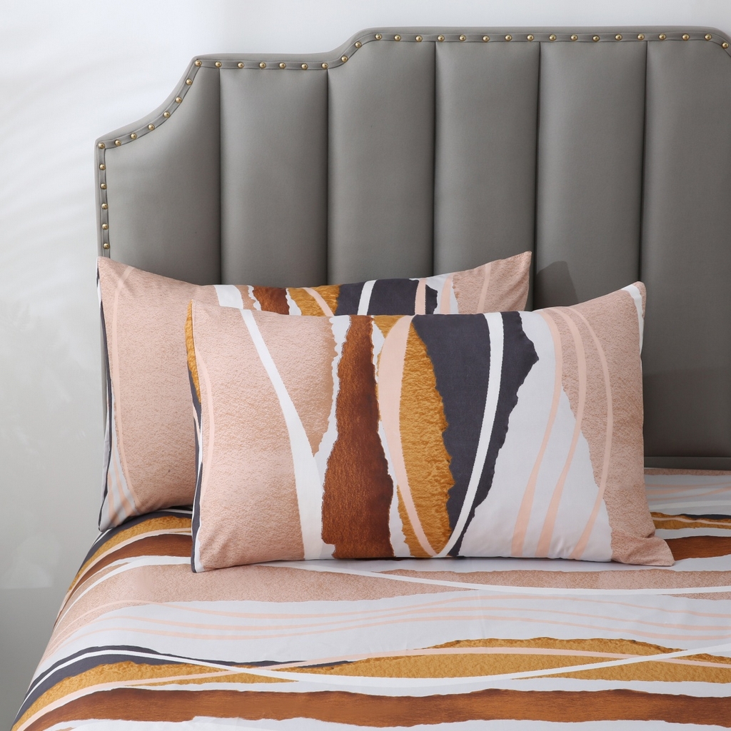 91家纺网 家纺一手货源 找家纺 子不语家纺2025新款跨境外贸 大版印花三件套亚马逊Temu速卖 通Shein沃尔玛专供 99几何竖纹