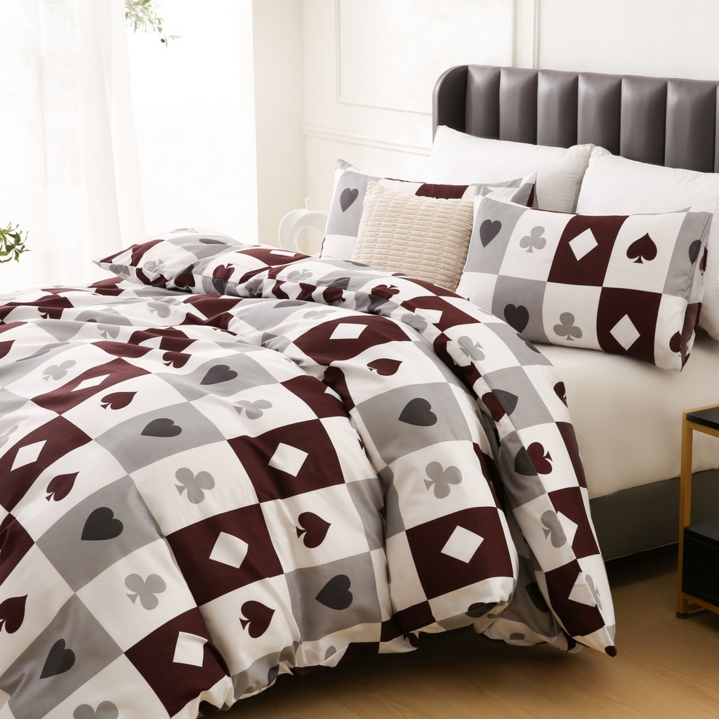 91家纺网 家纺一手货源 找家纺 子不语家纺2025新款跨境外贸 大版印花三件套亚马逊Temu速卖 通Shein沃尔玛专供 87扑克