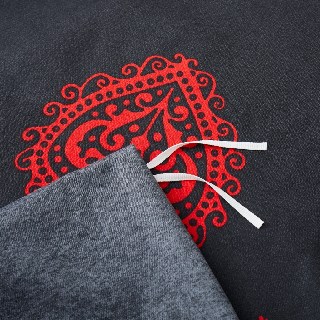 91家纺网 家纺一手货源 找家纺 子不语家纺2025新款跨境外贸 大版印花三件套亚马逊Temu速卖 通Shein沃尔玛专供 65爱心黑