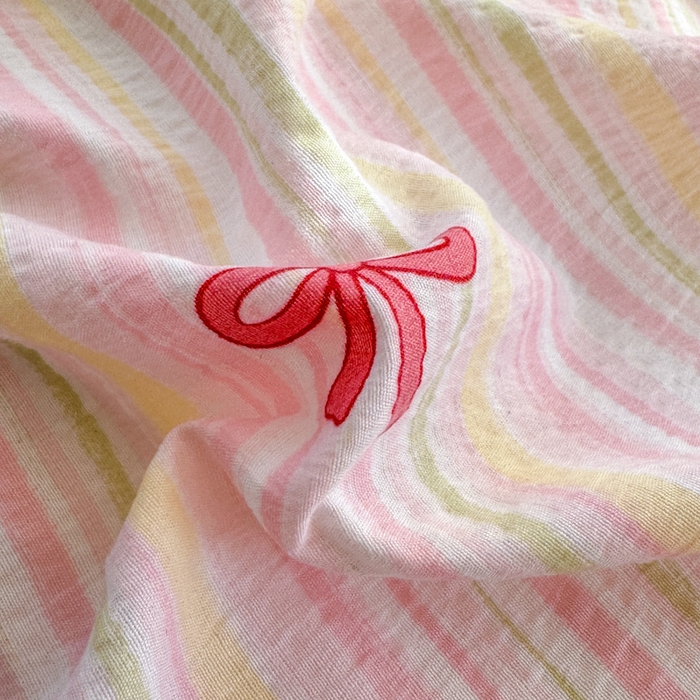 91家纺网 家纺一手货源 找家纺 艾特你 2025新款直播新款云感双层纱镂空花边四件套 花边款-蝴蝶结