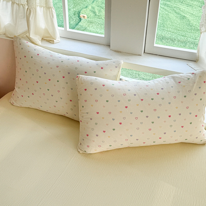 91家纺网 家纺一手货源 找家纺 艾特你 2025新款云感针织双层纱四件套 浪漫邂逅