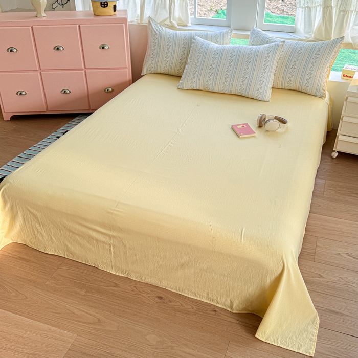 91家纺网 家纺一手货源 找家纺 艾特你 2025新款云感针织双层纱四件套 洛克庄园