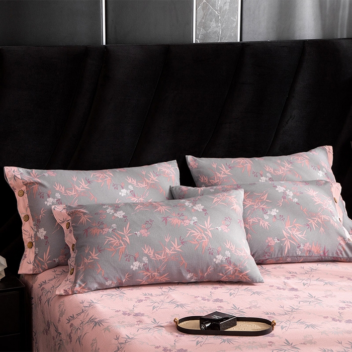 91家纺网 家纺一手货源 找家纺 库里梦家纺 2025新款A类复古提花双层纱四件套 枫华