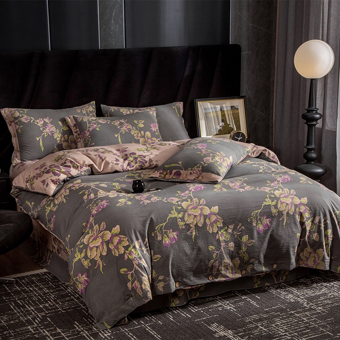 91家纺网 家纺一手货源 找家纺 （总）库里梦家纺 2025新款A类复古提花双层纱四件套