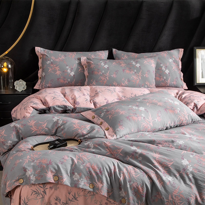 91家纺网 家纺一手货源 找家纺 （总）库里梦家纺 2025新款A类复古提花双层纱四件套