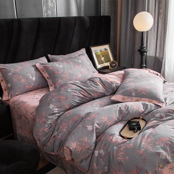 91家纺网 家纺一手货源 找家纺 （总）库里梦家纺 2025新款A类复古提花双层纱四件套