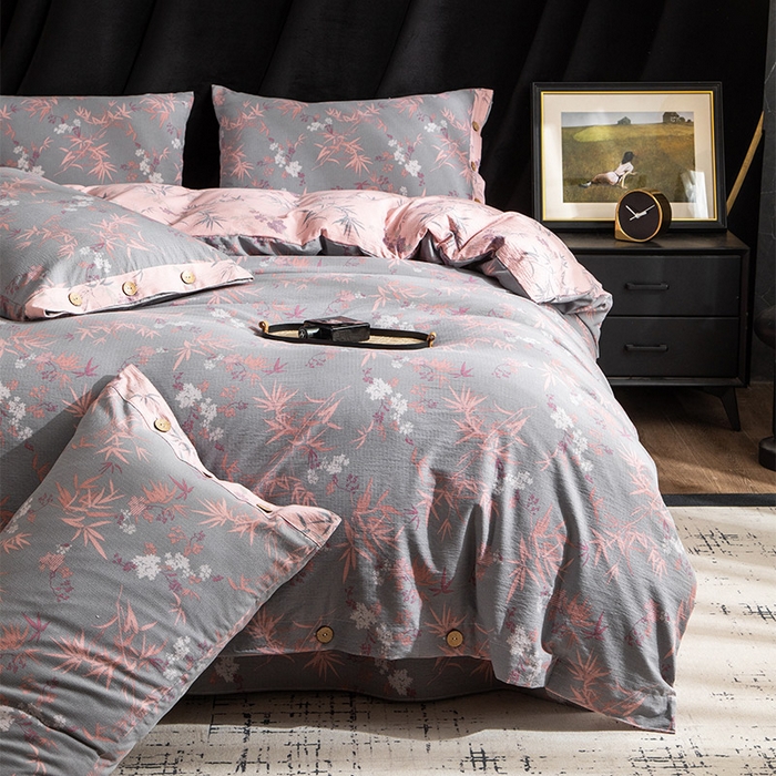 91家纺网 家纺一手货源 找家纺 （总）库里梦家纺 2025新款A类复古提花双层纱四件套