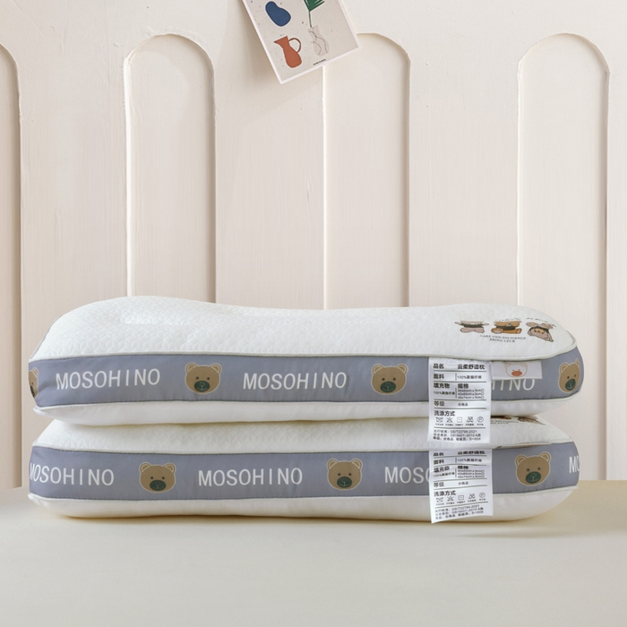 91家纺网 家纺一手货源 找家纺 （总）冬巢 2025新款针织卡通小熊亲子组合枕儿童学生成人款枕头枕芯