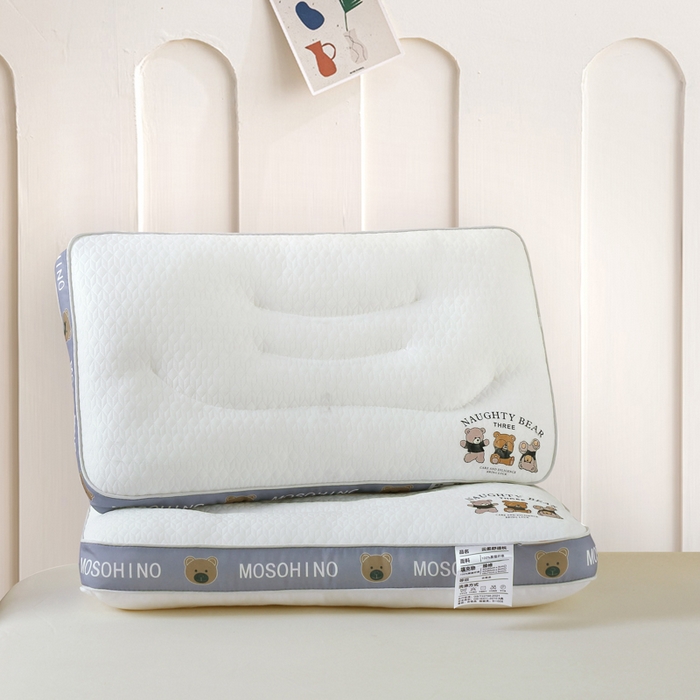 （总）冬巢 2025新款针织卡通小熊亲子组合枕儿童学生成人款枕头枕芯