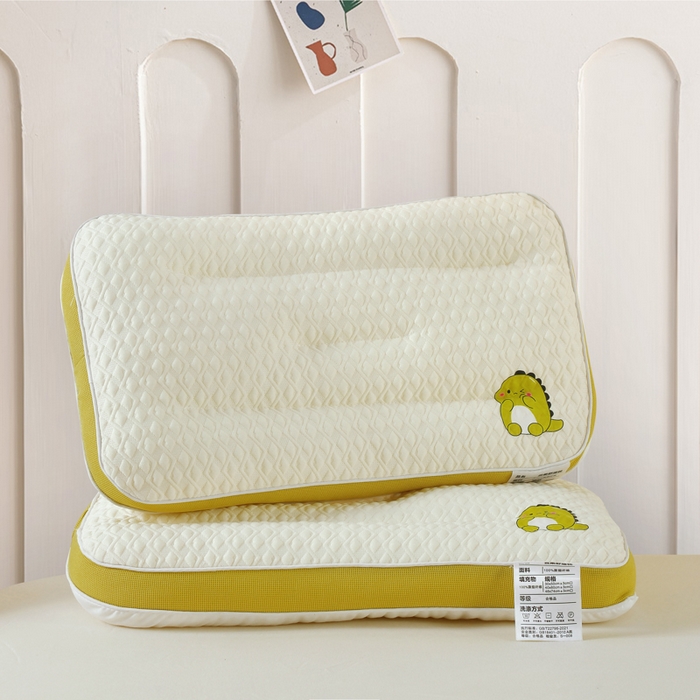 冬巢 2025新款针织卡通小熊亲子组合枕儿童学生成人款枕头枕芯 恐龙宝贝 30*50cm