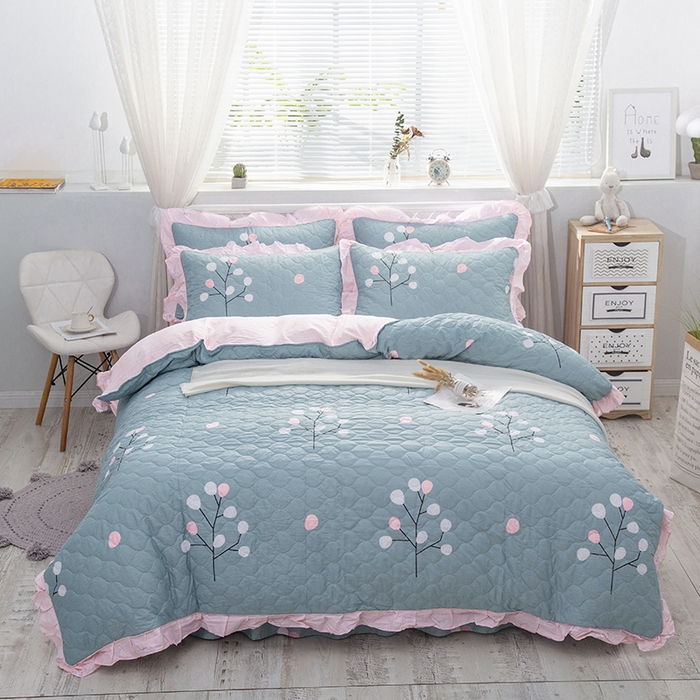 （总）爱妮玖玖 2025新款全套夹棉床裙床笠四件套夏风款