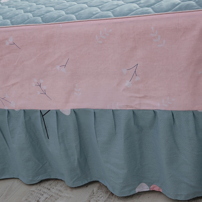 91家纺网 家纺一手货源 找家纺 （总）爱妮玖玖 2025新款全套夹棉床裙床笠四件套夏风款