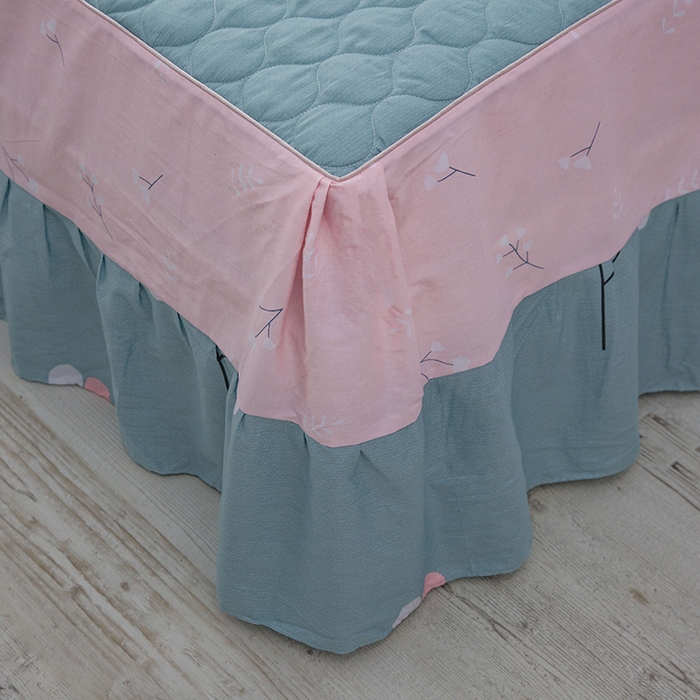 91家纺网 家纺一手货源 找家纺 （总）爱妮玖玖 2025新款全套夹棉床裙床笠四件套夏风款