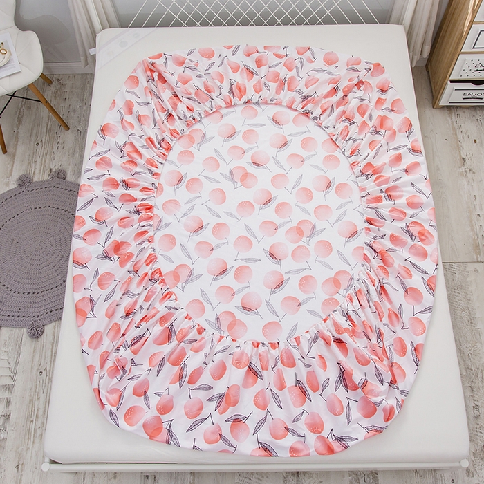 91家纺网 家纺一手货源 找家纺 爱妮玖玖 2025新款夏风系列单层床笠 樱桃