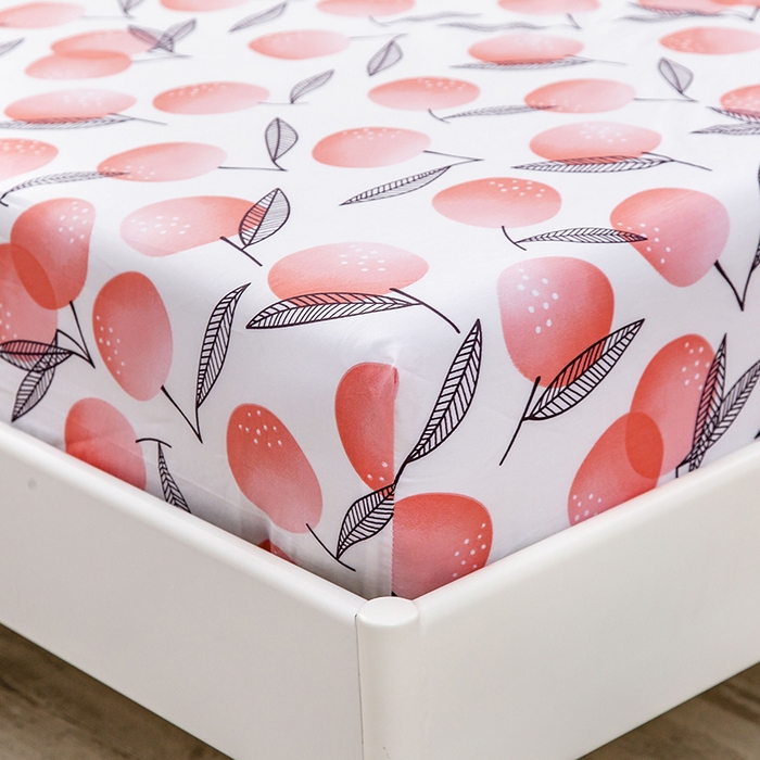 91家纺网 家纺一手货源 找家纺 爱妮玖玖 2025新款夏风系列单层床笠 樱桃